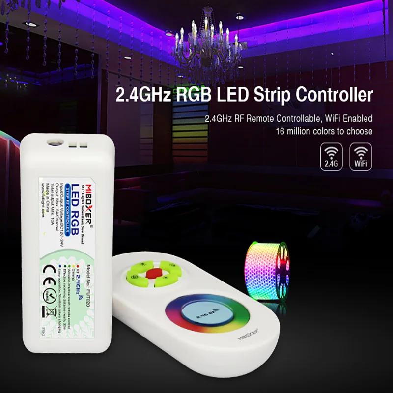MiBoxer FUT020 2.4GHz RGB LED Ʈ Ʈѷ 5050 3528 3014 LED Ʈ  DC12V/24V 5 Ű ġ LED  Ʈѷ